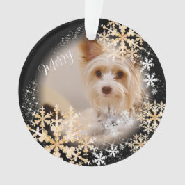 Haustier Hund Weihnachten Schwarzes Gold Ornament