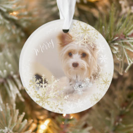 Haustier Hund Weihnachten Weißer Ornament