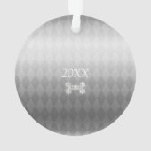 Haustier Hund Weihnachten Weißer Ornament (Rückseite)