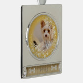 Haustier Hund Weihnachts Gold Ornament (Rechts)