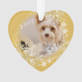 Haustier Hund Weihnachts Gold Ornament (Vorderseite)