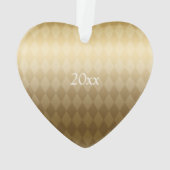 Haustier Hund Weihnachts Gold Ornament (Rückseite)