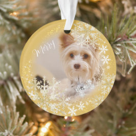 Haustier Hund Weihnachts Gold Ornament