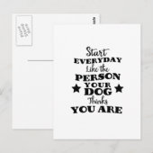 Haustier-Hund-Zitat Postkarte (Vorne/Hinten)