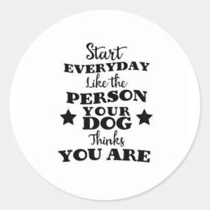 Haustier-Hund-Zitat Runder Aufkleber