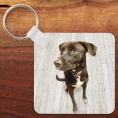 Haustier Hund Zwei Foto Schlüsselanhänger (Vorderseite)