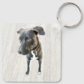 Haustier Hund Zwei Foto Schlüsselanhänger (Rückseite)