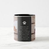 Haustier-Hunde-Gedenkangebot Modernes, schlichtes Zweifarbige Tasse (Mittel)