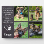 Haustier-Hunde-Gedenkgeschenk - Beileid Haustier-L Fotoplatte (Vorderseite)