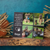 Haustier-Hunde-Gedenkgeschenk - Beileid Haustier-L Fotoplatte (Seite)