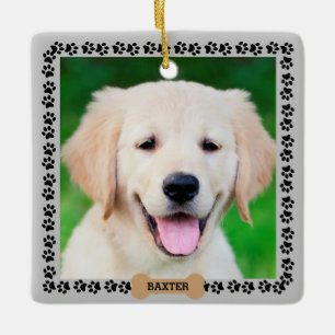 Haustier-HundeFoto-Namen-Schablone Keramikornament