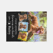 Haustier-Hundegedanken Personalisiert 4 FotoCollag Fleecedecke (Vorderseite (Horizontal))