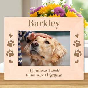 Haustier-Hundegedanken Personalisierten Holzbild Geätzte Rahmen