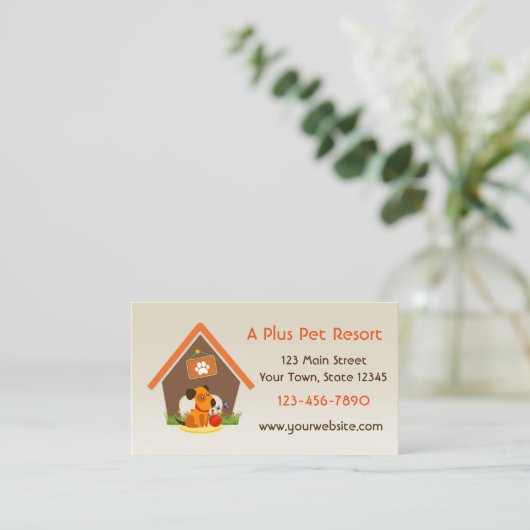 Haustier-Hundehütte oder Visitenkarte (Stehend Vorderseite)