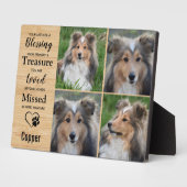 Haustier-Hundeschein-Gedenkgeschenk für Haustiere  Fotoplatte (Seite)