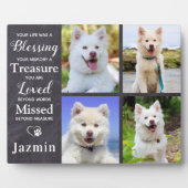 Haustier-Hundeschenk - Beileid für Haustiere Fotoplatte (Vorderseite)