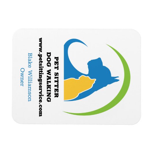 Haustier-Hundeschlittendienst Magnet (Horizontal)