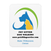 Haustier-Hundeschlittendienst Magnet (Vertikal)