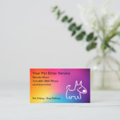 Haustier-Hundeschlittendienst Visitenkarte (Stehend Vorderseite)