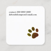 Haustier-Hundskarte Quadratische Visitenkarte (Rückseite)