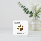 Haustier-Hundskarte Quadratische Visitenkarte (Stehend Vorderseite)