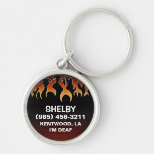 Haustier Identifikations-Umbau - Flammen auf Schlüsselanhänger