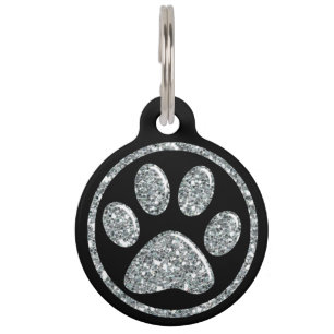 Haustier Identifikations-Umbau - silberner Bling Tiermarke