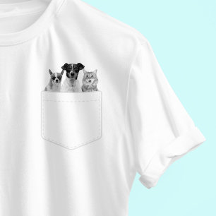 Haustier in der Tasche Benutzerdefiniertes 3-Hau T-Shirt