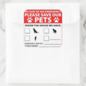 Haustier innerhalb des Alarms Quadratischer Aufkleber (Tasche)