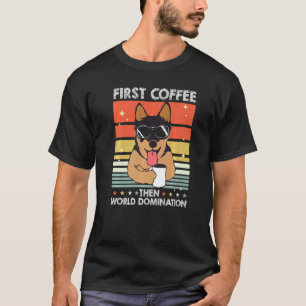 Haustier Kaffee Rasse Australian Cattle Dog T-Shirt