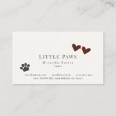 Haustier Katze Boutique Kleidung Collar Visitenkarte (Rückseite)