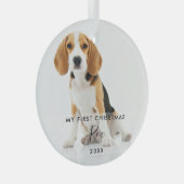 Haustier Katze Foto meine ersten Weihnachten Ornament Aus Glas (Vorderseite Rechts)