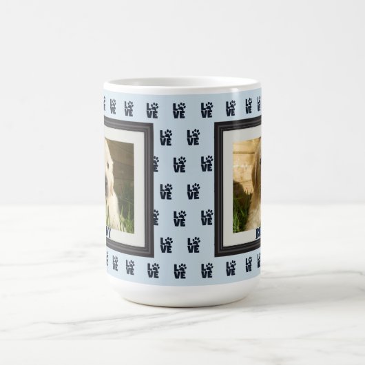 Haustier Katze Foto Paw Print Liebe Kaffeetasse (Mittel)