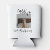 Haustier Katze Geburtstag Foto modern Dosenkühler (Rückseite)