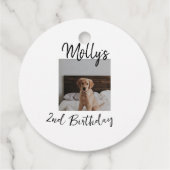 Haustier Katze Geburtstag Foto modern Geschenkanhänger (Rückseite)