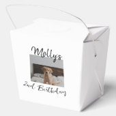 Haustier Katze Geburtstag Foto modern Geschenkschachtel (Rückseite)