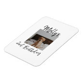 Haustier Katze Geburtstag Foto modern Magnet (Linke Seite)