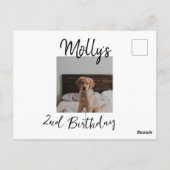 Haustier Katze Geburtstag Foto modern Postkarte (Rückseite)