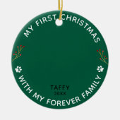 Haustier Katze Mein erstes Weihnachtsfest Custom F Keramik Ornament (Vorne)