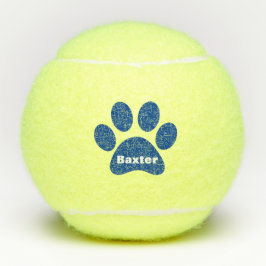 Haustier Katze Paw Druckname Personalisiert Tennisbälle