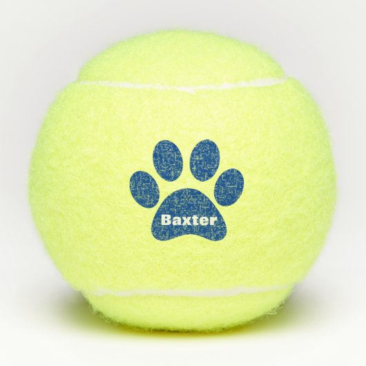 Haustier Katze Paw Druckname Personalisiert Tennisbälle (Vorderseite)