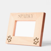 Haustier Katze Paws Liebe Individuelle Name Geätzte Rahmen (Links)