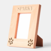 Haustier Katze Paws Liebe Individuelle Name Geätzte Rahmen (Links)
