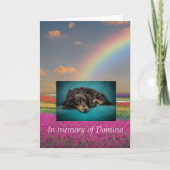 Haustier Katze Rainbow Bridge Beileid Foto Custom Karte (Vorderseite)