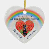 Haustier Katze Rainbow Bridge Foto Custom Keramik Ornament (Vorne)
