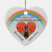 Haustier Katze Rainbow Bridge Foto Custom Keramik Ornament (Hinten)