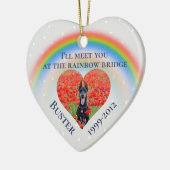 Haustier Katze Rainbow Bridge Foto Custom Keramik Ornament (Links)