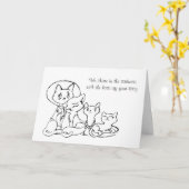Haustier-Katzen-Beileids-Karte mit Gedicht Karte (Gelbe Blume)