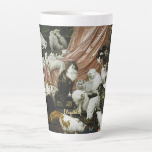 Haustier Katzen Kätzchen Vintage Tierkunst Monogra Milchtasse