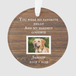 Haustier-Katzen-Memorial Custom Wood Foto Ornament